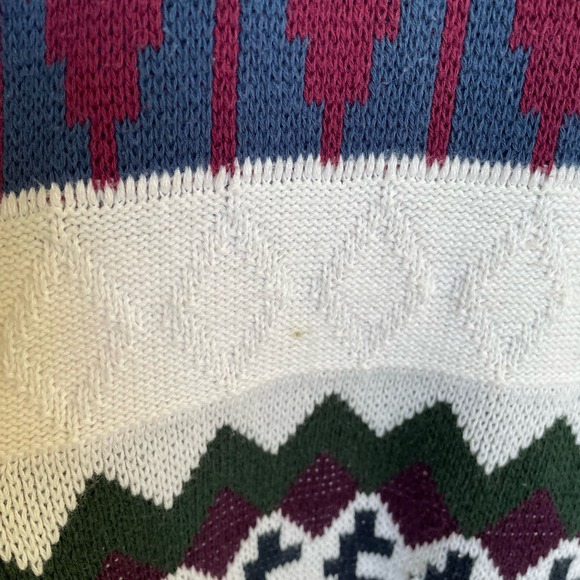 Vintage Geometric Grandpa Knit Sweater by Bugle Boy Co. - Picture 5 of 6